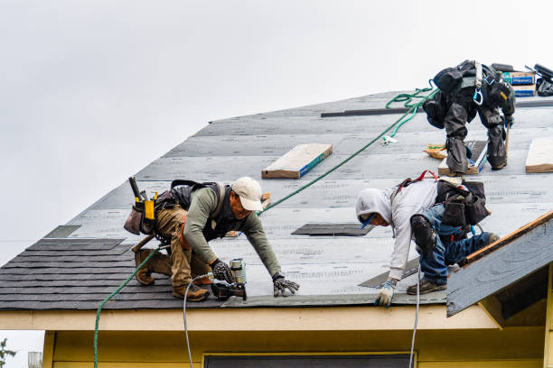 Professional Gutter Installation technician working in Lexington, MS